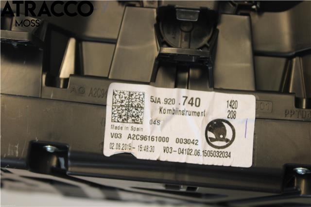 Instrumentpanel til Škoda Rapid 2012-2019  (5JA920740|)