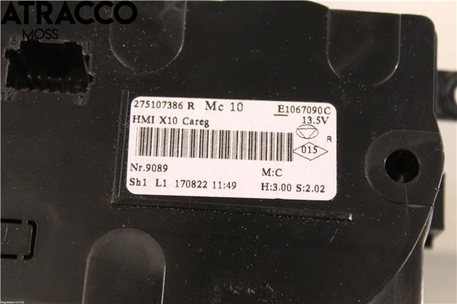 Varmeapparat betjening til Renault Zoe 2013-2019 (Fase 1)  (275107386R|)