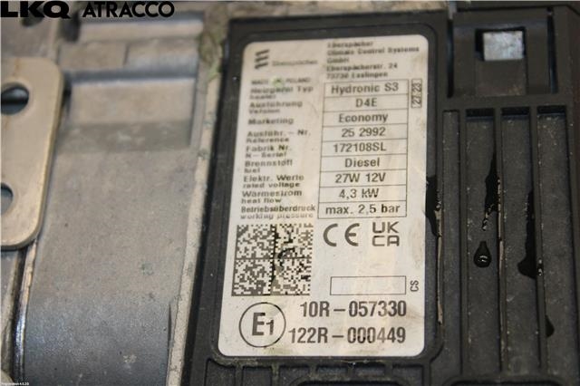 Dieselvarmer til Isuzu D-Max 2021-->> (Type III)  (122R000449|)