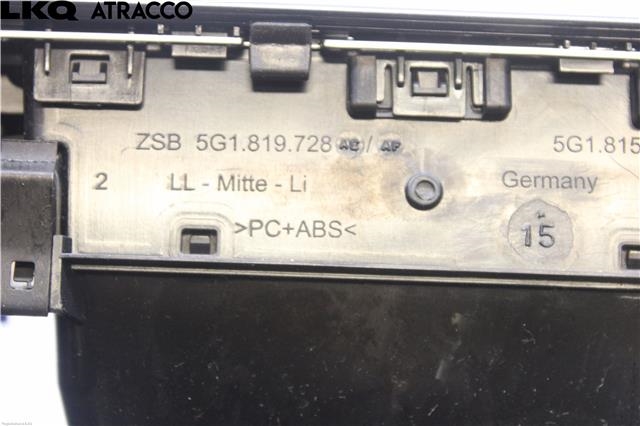 Dashbord friskluftdyse til VW e-Golf 2014-2017 (Fase 1)  (5G1819728AF|)