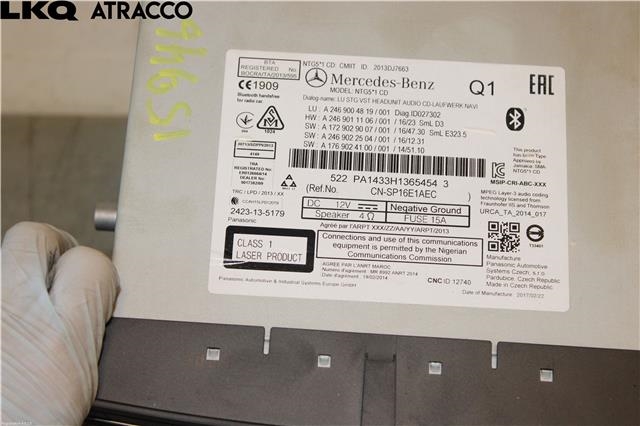 Bilstereo til Mercedes B-Klasse 2011-2018 (W246) (W246) (A2469007119|)
