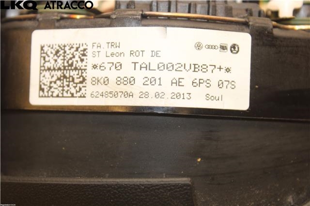 Airbag rattpute til Audi A4 2007-2014 (Type IV) (B8) (B8) (8K0880201AE|)