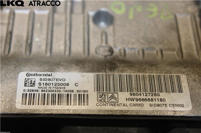 Styreenhet motor til Peugeot 508 2011-2014 (Type I, Fase 1)  (1610082080|)