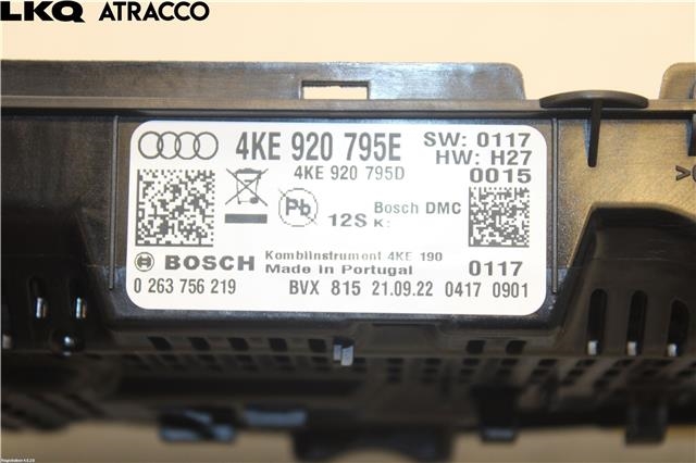 Instrumentpanel til Audi e-tron 2018-->>  (4KE920795E|)