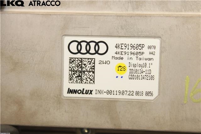 Multimedia display (MCU - Media Controller Unit) til Audi e-tron 2018-->>  (4KE919605P|)