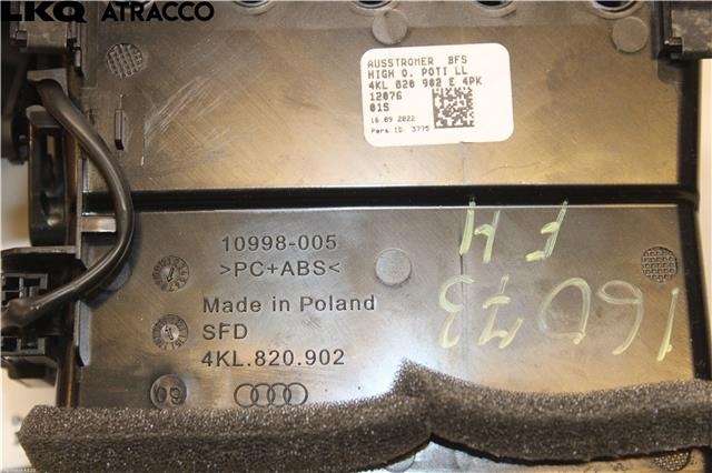 Dashbord friskluftdyse til Audi e-tron 2018-->>  (4KL820902E|)