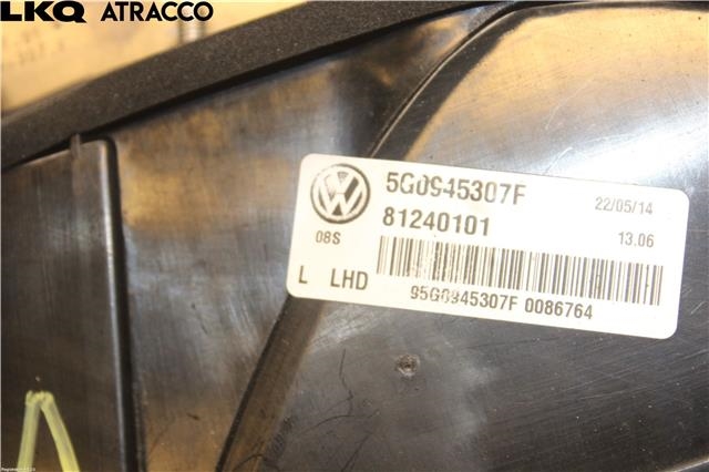 Baklykt venstre indre til VW Golf VII 2012-2017 (Fase 1)  (5G0945307F|)