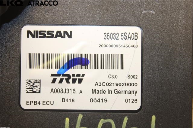 Styreenhet parkering til Nissan Leaf 2018-->> (Type II)  (360325SA0B|)