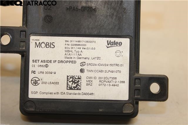 Sensor radar til Hyundai Ioniq Electric 2016-2019 (Fase 1)  (95811G2000|)