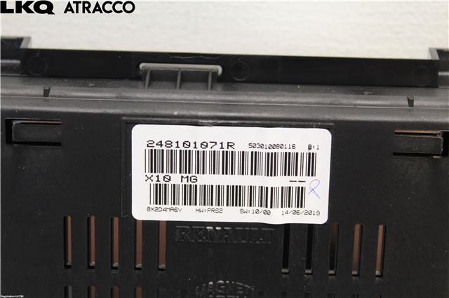 Instrumentpanel til Renault Zoe 2013-2019 (Fase 1)  (248105950R|)