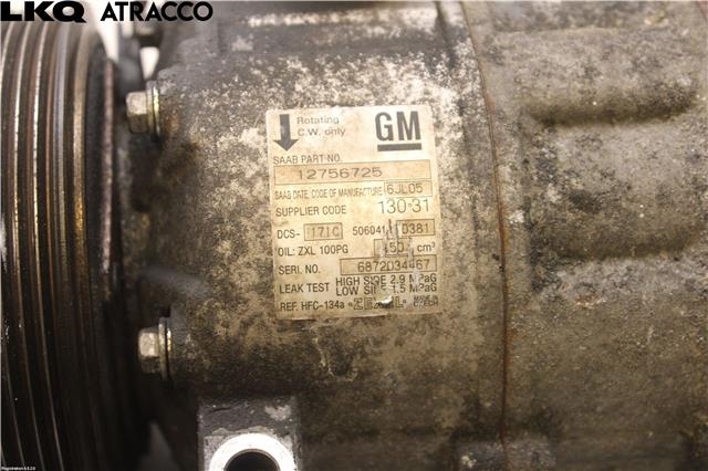 Aircondition kompressor til Saab 9-5 2006-2010 (Type I, Fase 3)  (12756725|)