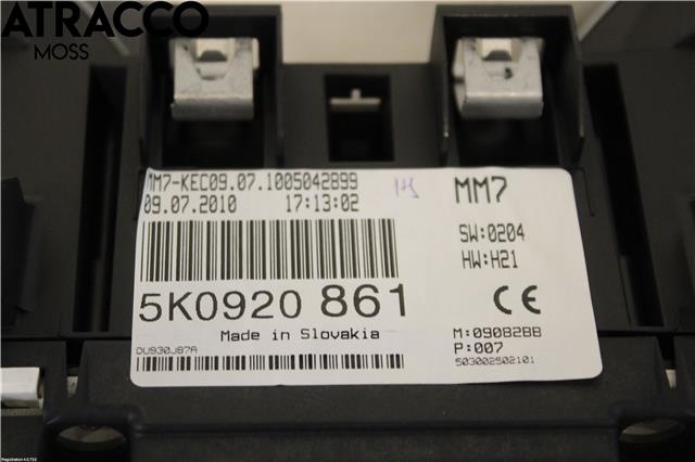 Instrumentpanel til VW Golf VI 2008-2012  (F5K0920861|)