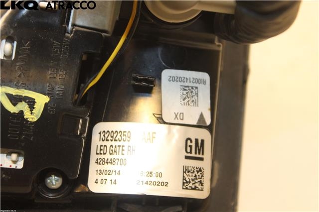 Baklykt høyre indre til Opel Zafira Tourer 2012-2018  (13292359|)