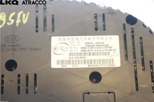 Instrumentpanel til Kia Niro 2016-2021  (94013G5310|)