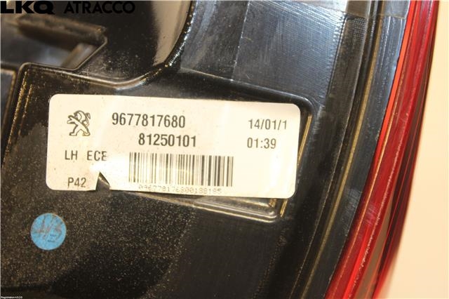 Baklykt venstre til Peugeot 308 2013-2021 (Type II)  (9677817680|)