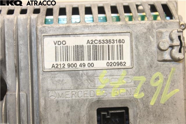 Multimedia display (MCU - Media Controller Unit) til Mercedes E-Klasse 2009-2013 (Fase 1) (W212) (W212) (A2129004900|)