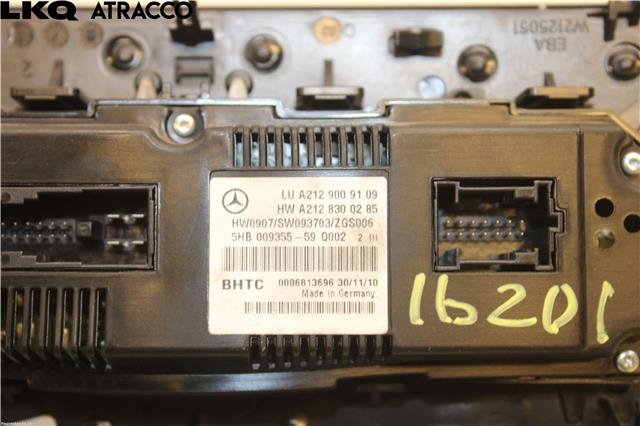 Varmeapparat betjening til Mercedes E-Klasse 2009-2013 (Fase 1) (W212) (W212) (A2129009109|)