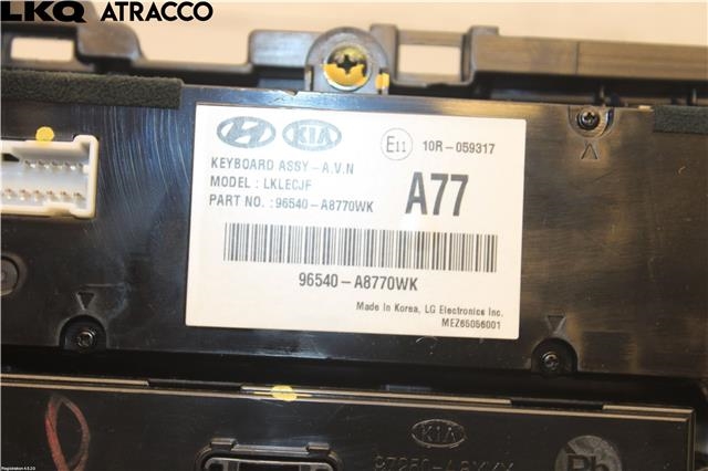 Varmeapparat betjening til Kia Optima 2017-2020  (97250A8770WK|)