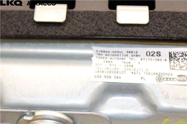 Airbag passasjer til VW Polo 2009-2014 (Type V, Fase 1)  (6R0880204|)