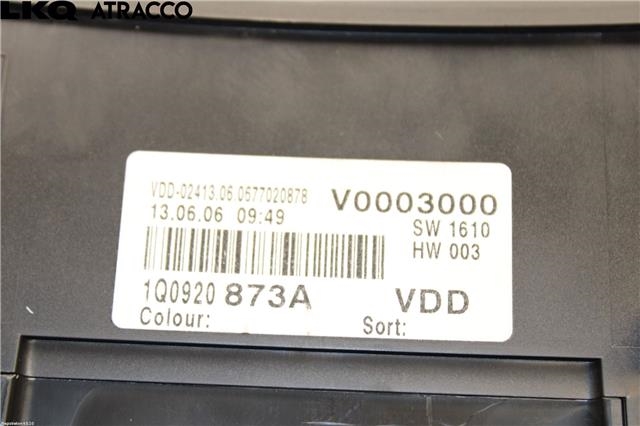 Instrumentpanel til VW EOS 2006-2013  (1Q0920873A|)
