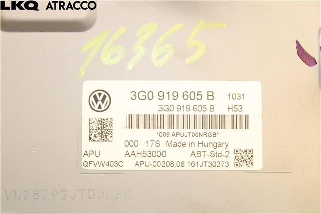 Multimedia display (MCU - Media Controller Unit) til VW Golf VII 2012-2017 (Fase 1)  (3G0919605B|)