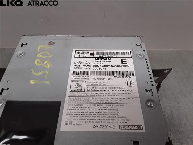 Multimedia display (MCU - Media Controller Unit) til Nissan Leaf 2011-2017 (Type I)  (259153NF5B|)