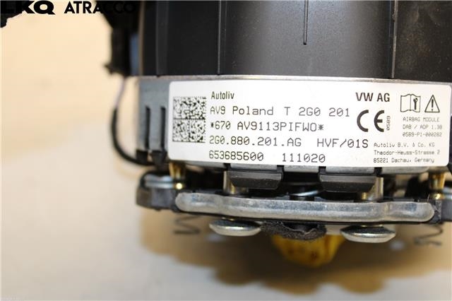 Airbag rattpute til VW Polo 2017-2021 (Type VI, Fase 1)  (2G0880201AG|)
