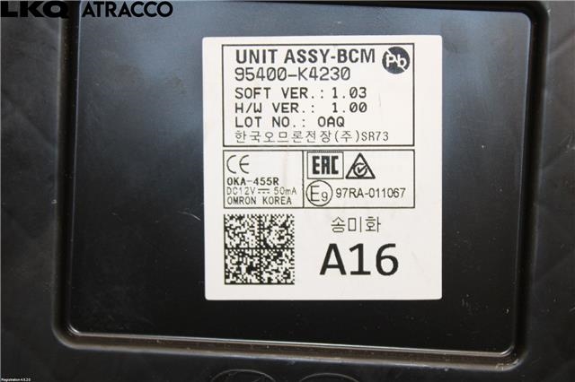 Styreenhet diverse til Hyundai Kona 2017-2021 (Type I, Fase 1)  (95400K4230|)