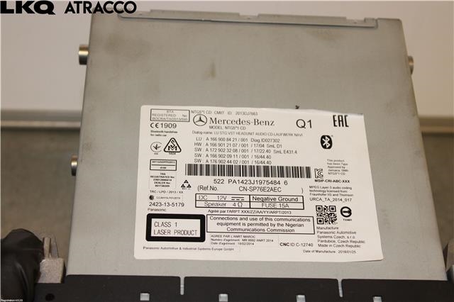 Bilstereo til Mercedes GLE 2015-2018 (Fase 2) (W166) (W166) (A1669009421|)