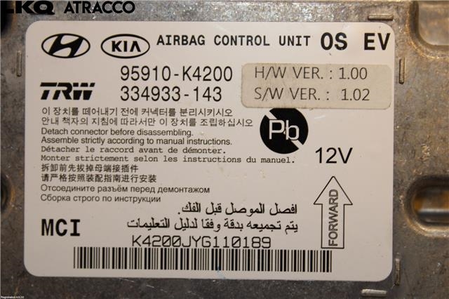Airbag diverse til Hyundai Kona 2017-2021 (Type I, Fase 1)  (95910K4200|)