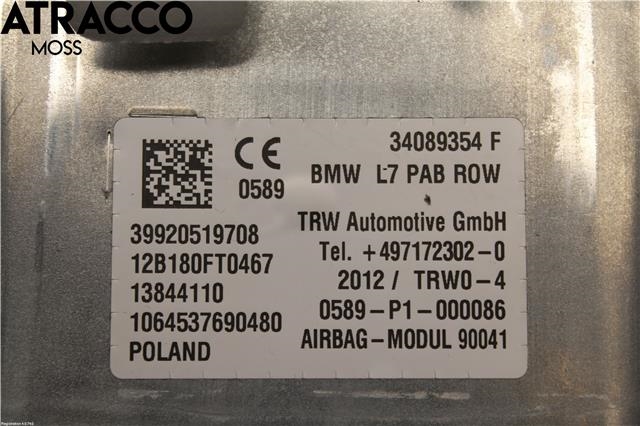 Airbag passasjer til BMW 3-Serie 2012-2018 (F30/F31/F34) (F30/F31/F34) (72129205197|)