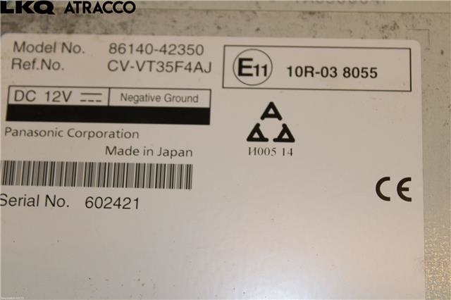 Bilstereo til Toyota RAV4 2016-2019 (Type IV, Fase 2)  (8614042350|)