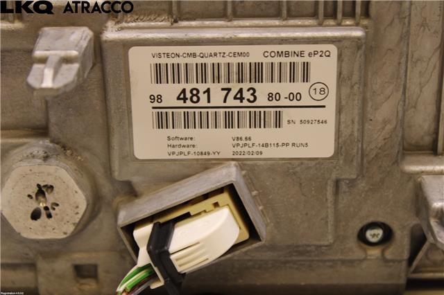 Instrumentpanel til Peugeot 208 2019-->> (Type II)  (9842710180|)