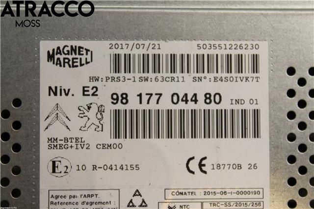 Bilstereo til Peugeot Partner 2015-2019 (Type II, Fase 2)  (1622793780|)