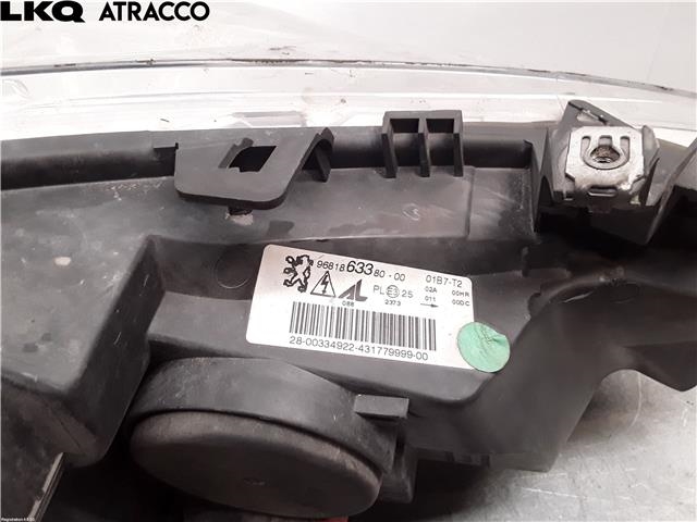Frontlykt venstre halogen til Peugeot 307 2005-2008 (Fase 2) (9681863380|)