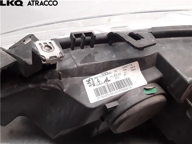 Frontlykt høyre halogen til Peugeot 307 2005-2008 (Fase 2)  (9681833380|)