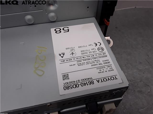 Bilstereo til Toyota Yaris 2020-->> (Type IV)  (861400D5820|)