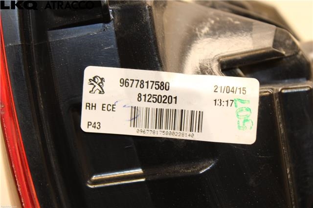 Baklykt høyre til Peugeot 308 2013-2021 (Type II) (9677817580|)
