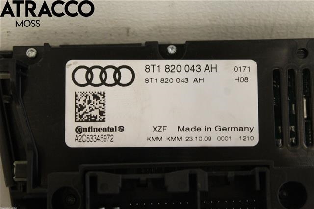 Varmeapparat betjening til Audi A4, Allroad 2009-2016 (Type I) (B8) (B8) (8T1820043AH|)