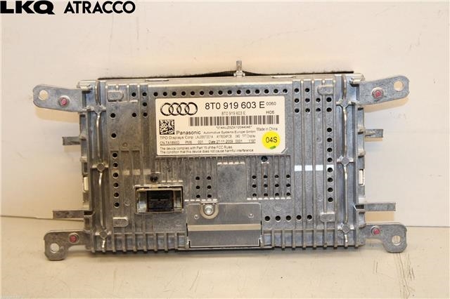 Multimedia display (MCU - Media Controller Unit) til Audi A4 2007-2014 (Type IV) (B8) (B8) (8T0057603E|)