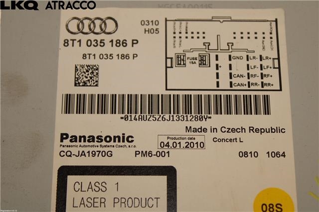 Bilstereo til Audi A4 2007-2014 (Type IV) (B8) (B8) (8T1057186P|)