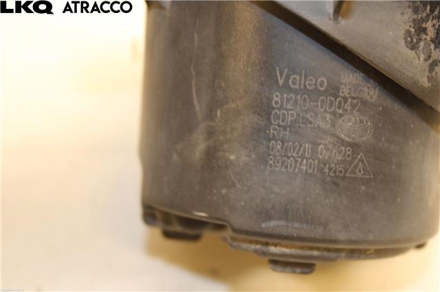 Tåkelykt høyre foran til Toyota Auris 2010-2012 (Type I, Fase 2)  (812100D042|)