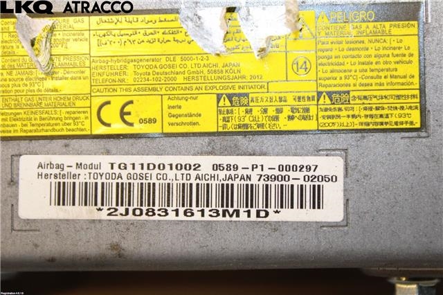 Airbag kne til Toyota Auris 2013-2015 (Type II, Fase 1)  (7390002050C0|)