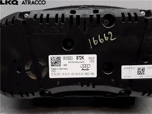 Instrumentpanel til Audi A3 2009-2012 (Type II, Fase 2)  (8V0920872K|)