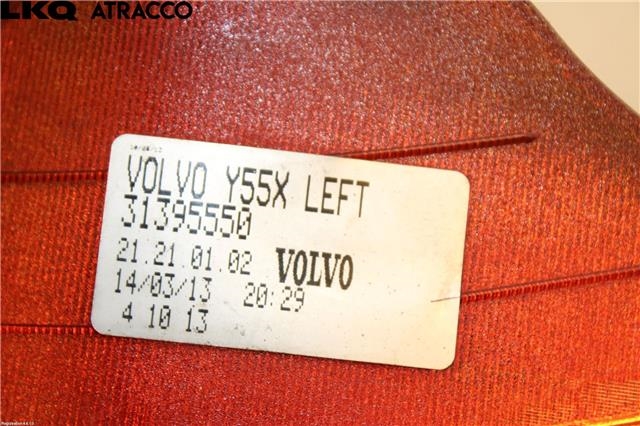 Baklykt fra støtfanger til Volvo V40 2012-2019  (31395550|)