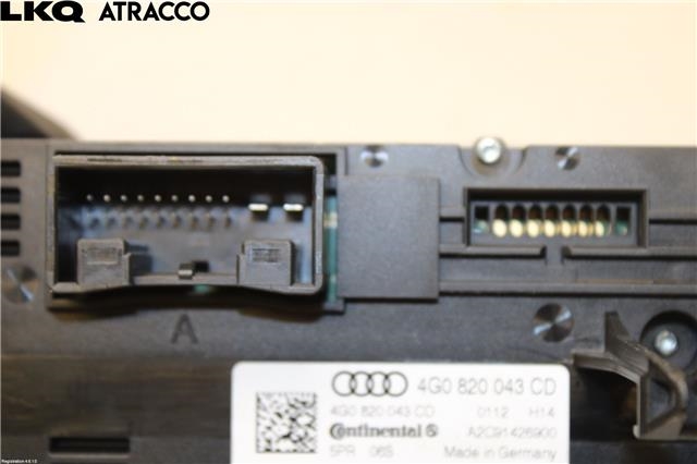 Varmeapparat betjening til Audi A6, Allroad 2012-2014 (Type III, Fase 1) (C7) (C7) (4G0820043CD|)