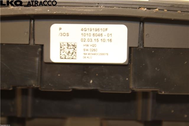 Diverse deler til Audi A6, Allroad 2012-2014 (Type III, Fase 1) (C7) (C7) (4G1919610F|)