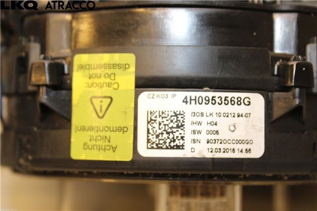 Bryter combi til Audi A6, Allroad 2015-2019 (Type III, Fase 2) (C7) (C7) (4G8953502E|)