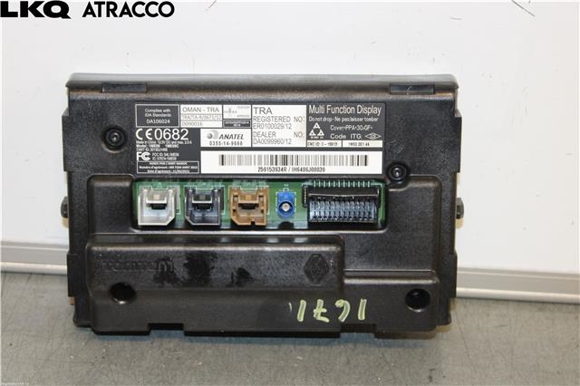 Multimedia display (MCU - Media Controller Unit) til Renault Zoe 2013-2019 (Fase 1) (259153934R|)