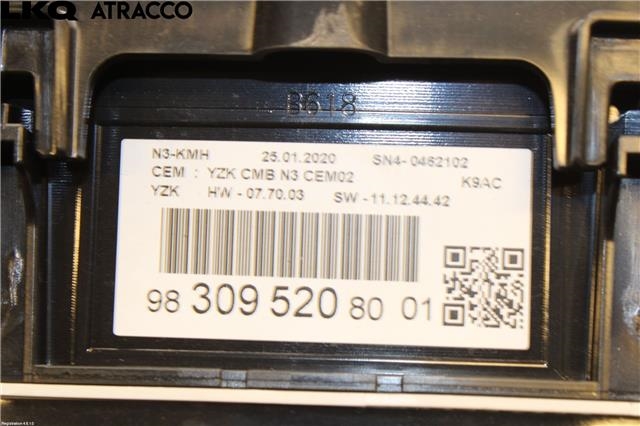 Instrumentpanel til Toyota Proace City 2020-->>  (SU001B1848|)